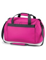 BagBase Freestyle Holdall aus 600D Polyester, Black 54 x 28 x 25 cm, BG200 – Fuchsia