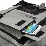 BagBase Borsa Messenger Bicolore per Laptop fino a 15,6, Grey Marl 39 x 31 x 12 cm, BG218 – Bild 6