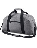 BagBase Klassische Holdall aus 600D Polyester, Black 60 x 31 x 27 cm, BG22 – Grey Marl