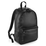 BagBase Sac à Dos en Simili Cuir avec Fermeture Éclair, Black 31 x 47 x 16 cm, BG255 – Bild 3