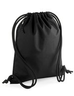 BagBase Recycelter Gymsac mit Geheimtasche – Black