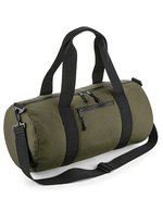 BagBase Recycelte Barrel-Tasche mit Kängurutasche, Black 50 x 25 x 25 cm, BG284 – Military Green