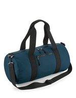 BagBase Recycelte Barrel-Tasche mit Kängurutasche, Black 50 x 25 x 25 cm, BG284 – Petrol