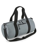 BagBase Recycelte Barrel-Tasche mit Kängurutasche, Black 50 x 25 x 25 cm, BG284 – Pure Grey