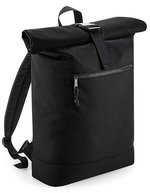 Recycelter Rolltop-Rucksack – Black