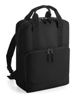 BagBase Recycelter Cooler Rucksack mit Twin Handles – Black