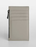 BagBase Matte PU Kartenhalter mit Reißverschluss, Black 13 x 7 cm, BG326 – Clay