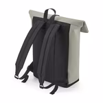 BagBase Matte PU Roll-Top Laptop-Rucksack, Black 28 x 43 x 13 cm, BG335 – image 4