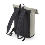 BagBase Matte PU Roll-Top Laptop-Rucksack, Black 28 x 43 x 13 cm, BG335 – Bild 4