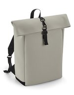 BagBase Matte PU Roll-Top Laptop-Rucksack – Clay
