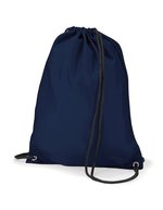 BagBase Sacca Sportiva Impermeabile 11L a Colori, White 33 x 45 cm, BG5 – Blu navy