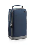 BagBase Athleisure Sporttasche mit Belüftungsöse, Grey Marl 19 x 35 x 12 cm, BG540 – French Navy