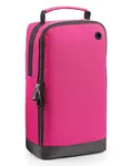 BagBase Athleisure Sporttasche mit Belüftungsöse, Grey Marl 19 x 35 x 12 cm, BG540 – Fuchsia