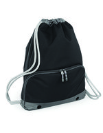 BagBase Wasserdichter Athleisure Gymsac mit Fächern – Black
