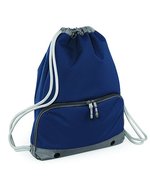 BagBase Wasserdichter Athleisure Gymsac mit Fächern – French Navy