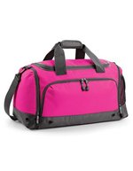 BagBase Athleisure Holdall mit Schuh-Tunnel, Black 54 x 29 x 26 cm, BG544 – Fuchsia