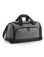 BagBase Athleisure Holdall mit Schuh-Tunnel, Black 54 x 29 x 26 cm, BG544 – Grey Marl