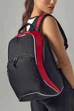 BagBase Robuster Rucksack mit Media-Tasche, French Navy/Classic Red 32 x 45 x 23 cm, BG571 – Bild 1