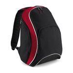 BagBase Robuster Rucksack mit Media-Tasche – French Navy/Classic Red/White