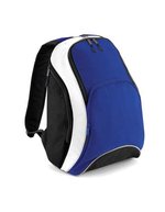 BagBase Robuster Rucksack mit Media-Tasche – Bright Royal/Black/White