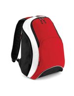BagBase Robuster Rucksack mit Media-Tasche – Classic Red/Black/White