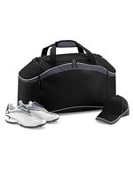 BagBase Teamwear Holdall mit reflektierender Paspelierung, Black/Classic Red 64 x 35 x 31 cm, BG572 – Black/Graphite Grey/White