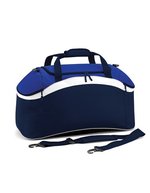 BagBase Teamwear Holdall mit reflektierender Paspelierung, Black/Classic Red 64 x 35 x 31 cm, BG572 – French Navy/Bright Royal/White