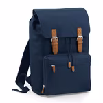 BagBase Vintage Laptop Rucksack mit Kordelzug, Graphite Grey/Black 30 x 46 x 17 cm, BG613 – Bild 3