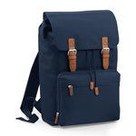 BagBase Vintage Laptop Rucksack mit Kordelzug, Black 30 x 46 x 17 cm, BG613 – Bild 3