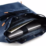 BagBase Vintage Laptop Rucksack mit Kordelzug, Graphite Grey/Black 30 x 46 x 17 cm, BG613 – Bild 5
