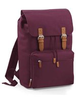 BagBase Vintage Laptop Rucksack mit Kordelzug – Burgundy