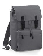 BagBase Vintage Laptop Rucksack mit Kordelzug – Graphite Grey/Black