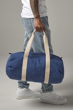BagBase Denim Barrel Bag mit Reißverschluss, Denim Blue 50 x 20 x 25 cm, BG646 – Bild 1
