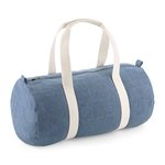 BagBase Denim Barrel Bag mit Reißverschluss, Denim Blue 50 x 20 x 25 cm, BG646 – Bild 3