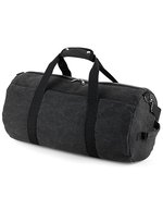 BagBase Vintage Canvas Barrel Tasche mit Gurt – Vintage Black