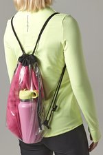BagBase Transparent Gym Sack TPU Material, Clear/Black 33 x 45 cm, BG7 – Bild 1