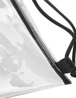 BagBase Transparent Gym Sack TPU Material, Clear/Black 33 x 45 cm, BG7 – Bild 2
