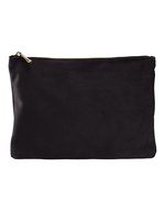 Velours Accessoire-Tasche aus Recycling-Polyester – Black Onyx