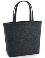 BagBase Filz Shopper mit herausnehmbarer Tasche – Charcoal Melange