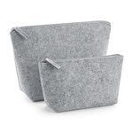 BagBase Filztasche mit Reißverschluss und Etikett, Charcoal Melange S (16 x 12,5 x 6 cm), BG724 – Bild 1