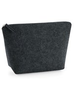 BagBase Filztasche mit Reißverschluss und Etikett – Charcoal Melange