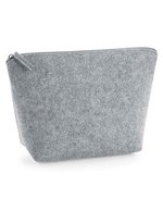 BagBase Filztasche mit Reißverschluss und Etikett – Grey Melange