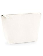 BagBase Filztasche mit Reißverschluss und Etikett, Charcoal Melange S (16 x 12,5 x 6 cm), BG724 – Soft White