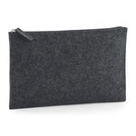 BagBase Filz Accessory Pouch mit Reißverschluss, Charcoal Melange 26 x 17 cm, BG725 – Bild 1