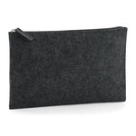 BagBase Filz Accessory Pouch mit Reißverschluss, Charcoal Melange 26 x 17 cm, BG725 – Bild 3