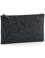 BagBase Filz Accessory Pouch mit Reißverschluss – Charcoal Melange