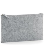 BagBase Filz Accessory Pouch mit Reißverschluss – Grey Melange