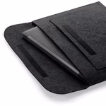 BagBase Filz Laptop-Hülle mit Einstecktasche, Black 41.5 x 28 cm, BG726 – Bild 4