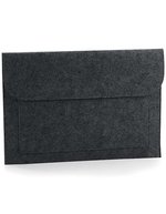 BagBase Filz Laptop-Hülle mit Einstecktasche – Charcoal Melange