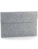 BagBase Filz Laptop-Hülle mit Einstecktasche – Grey Melange